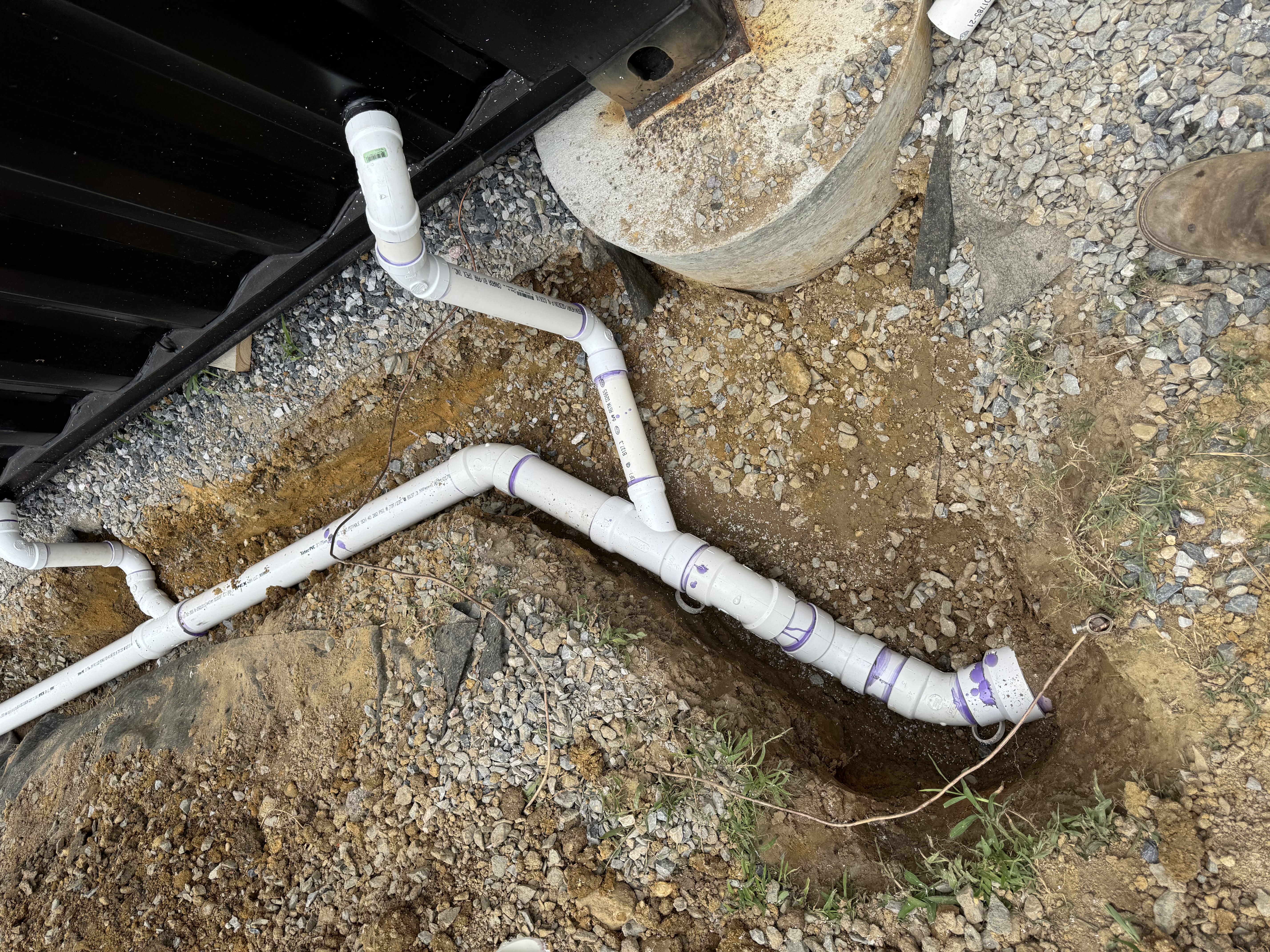 Drain re-pipe work