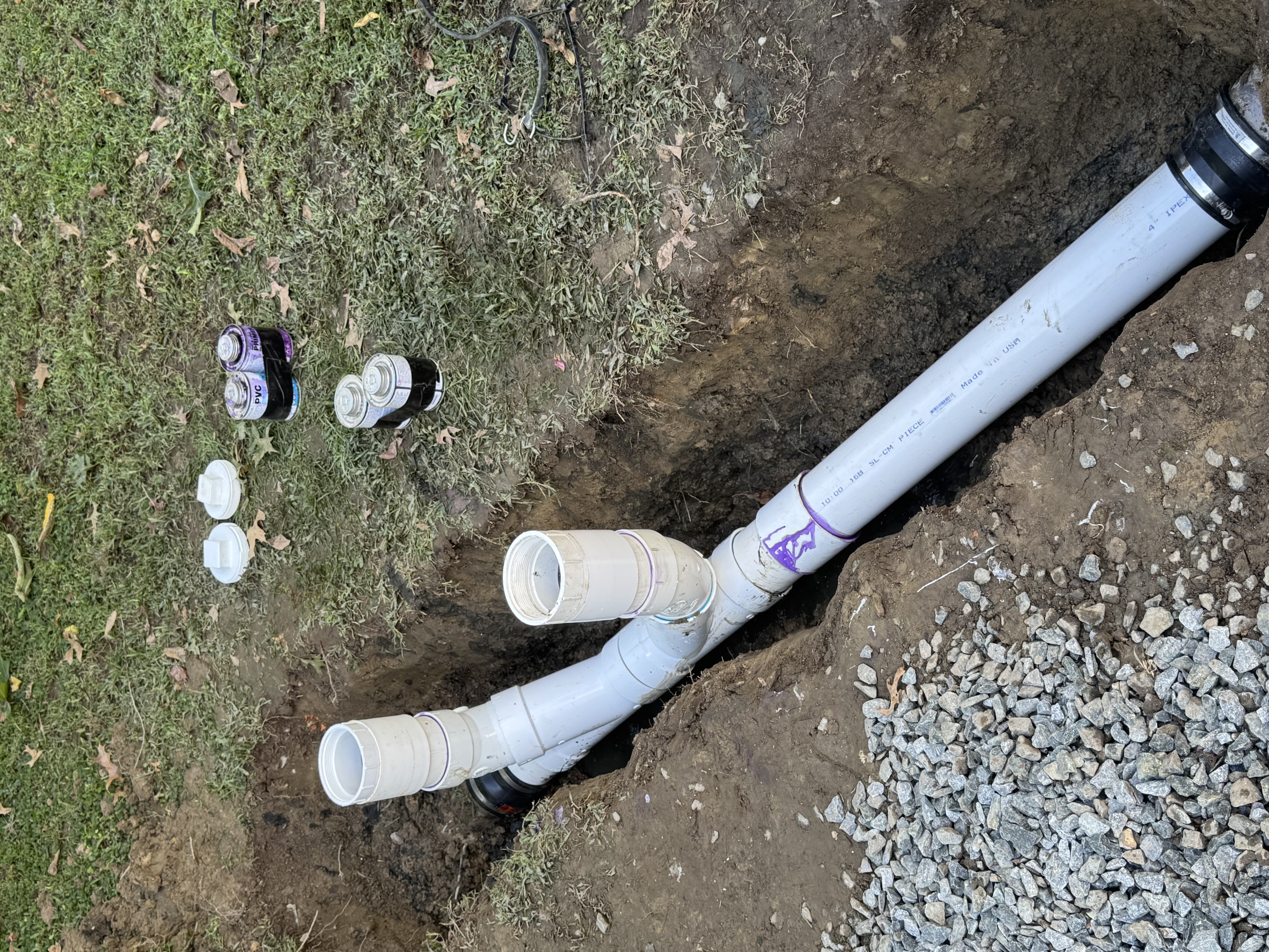 PVC pipe work