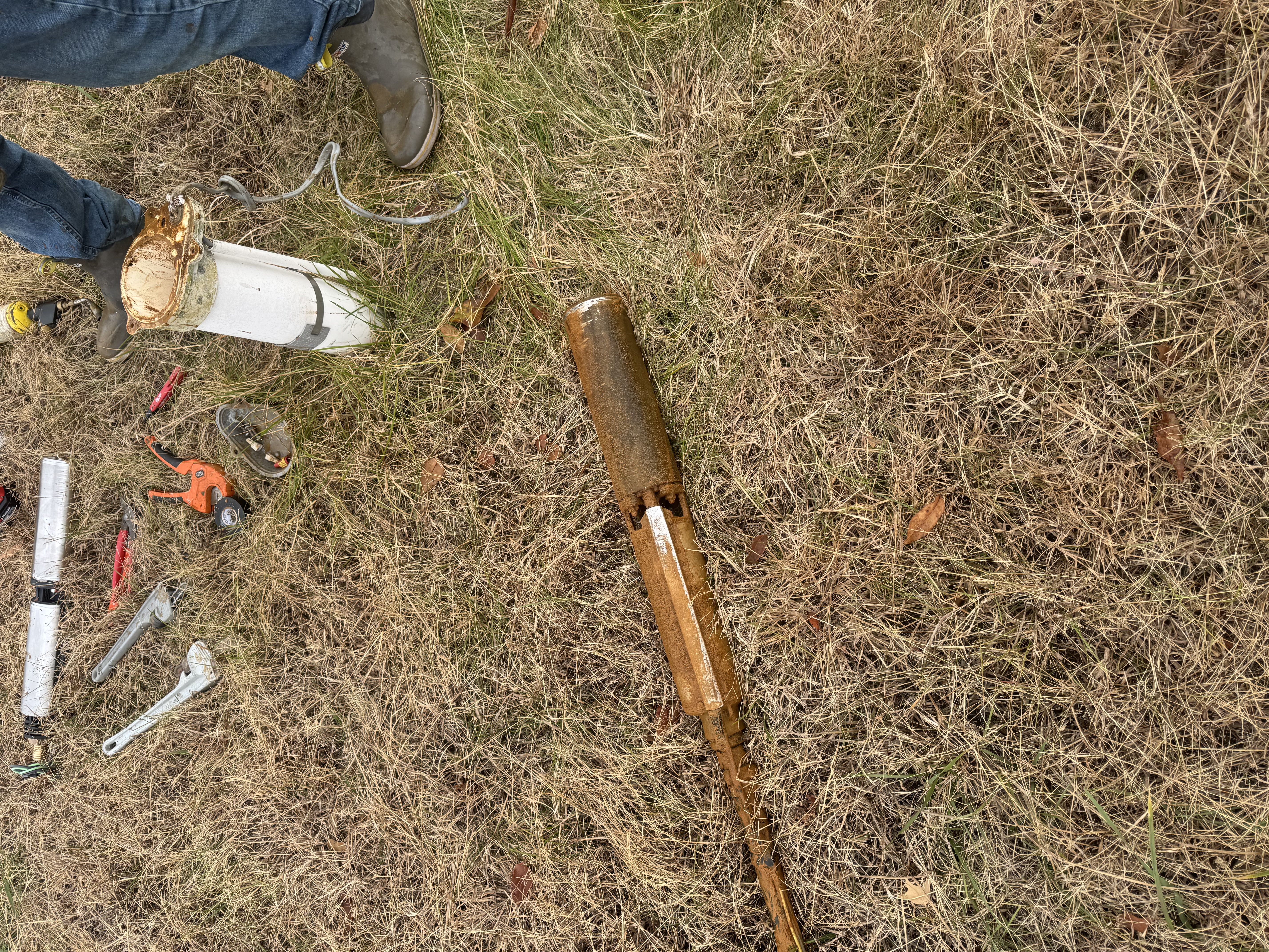 Old corroded water line
