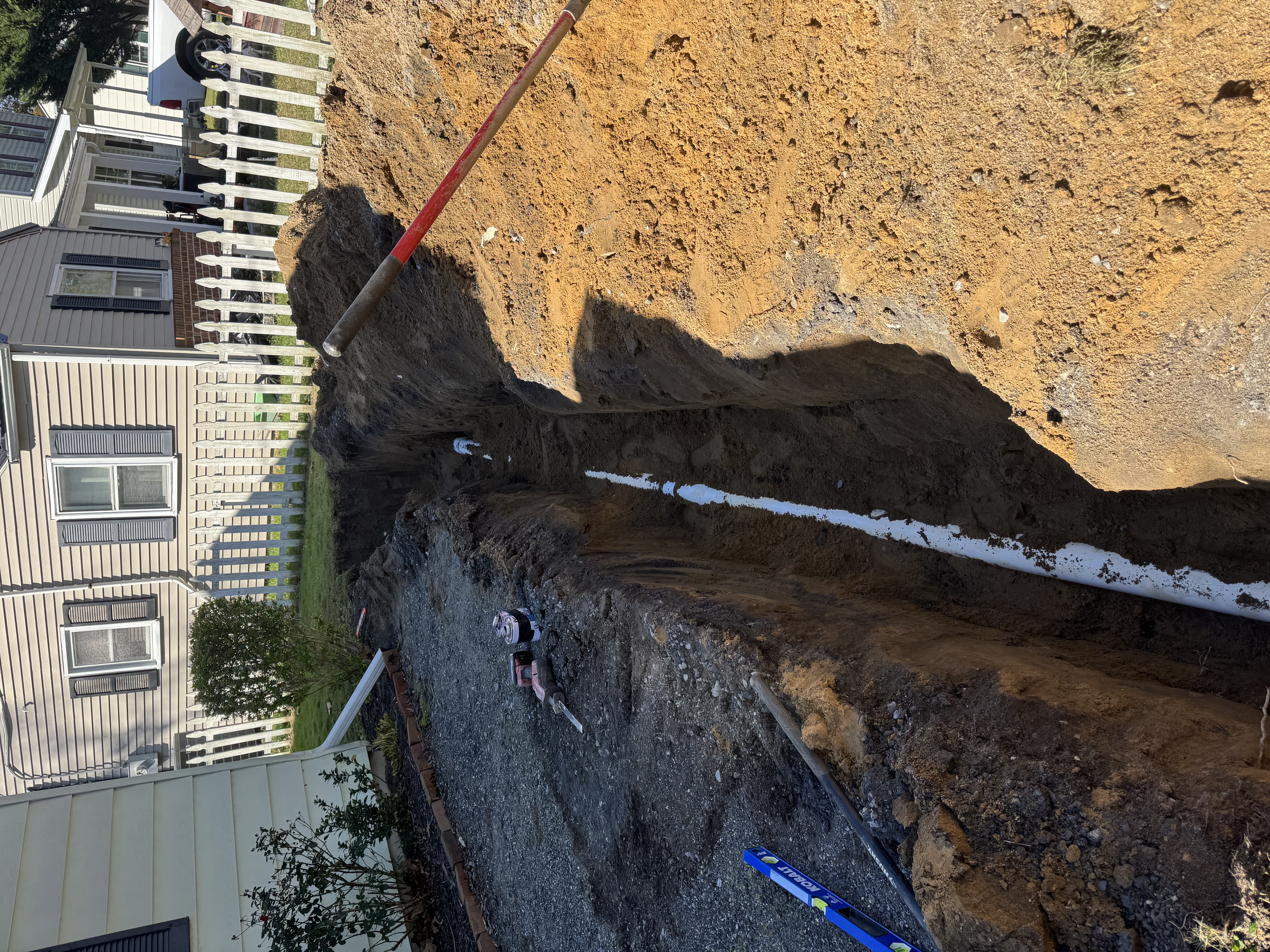 Large sewer excavation