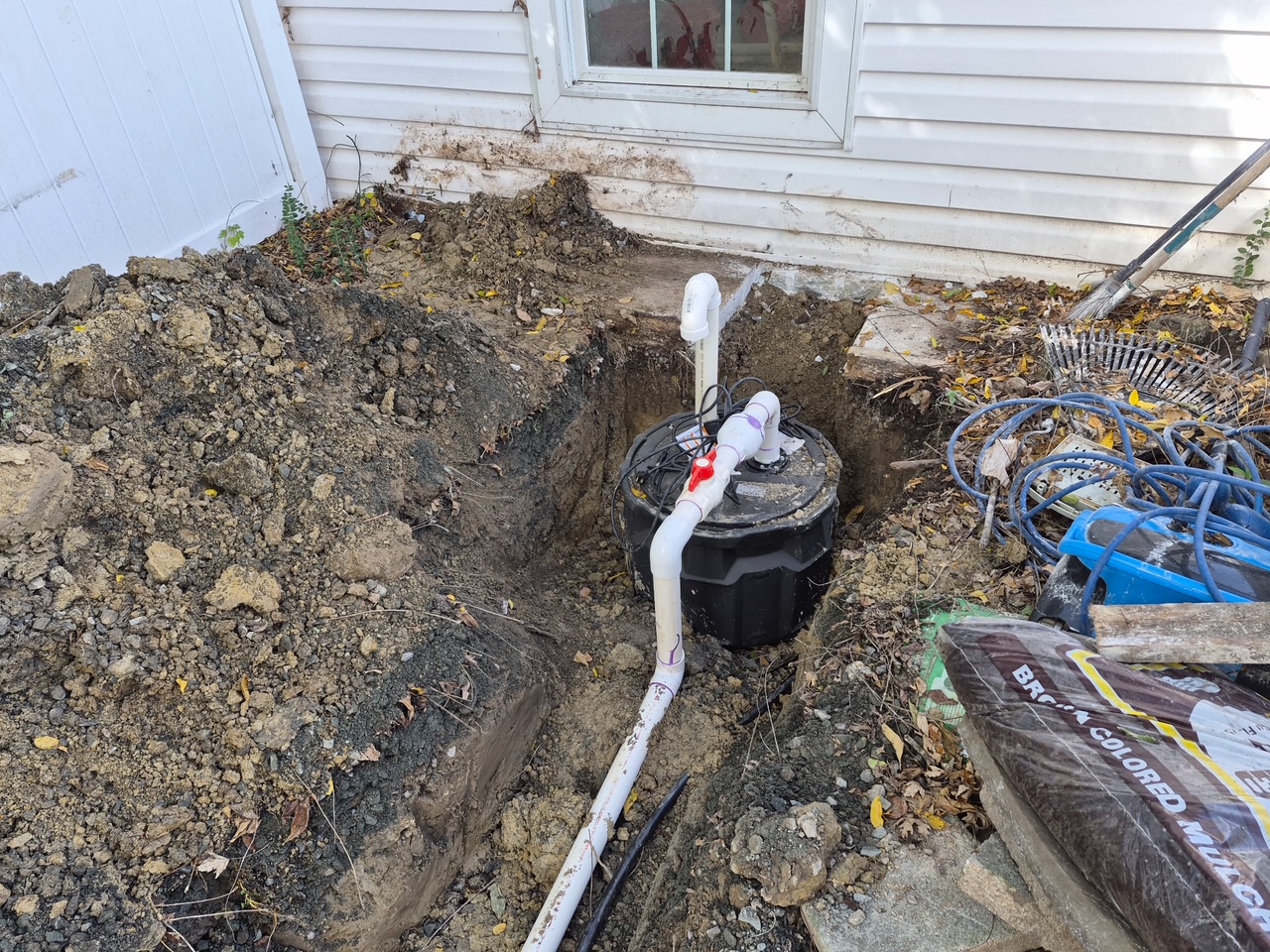 Sump pump installation